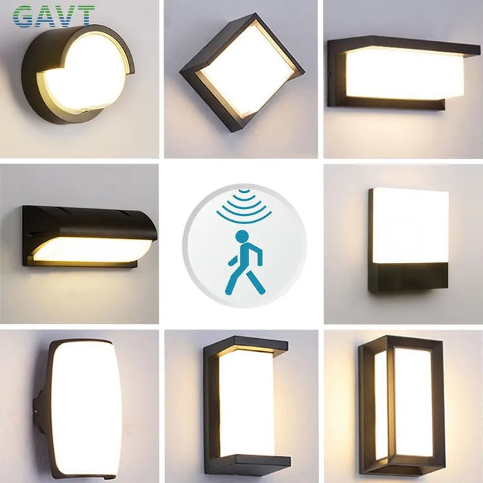 Applique murale LED avec détecteur de mouvement IP65 blanc