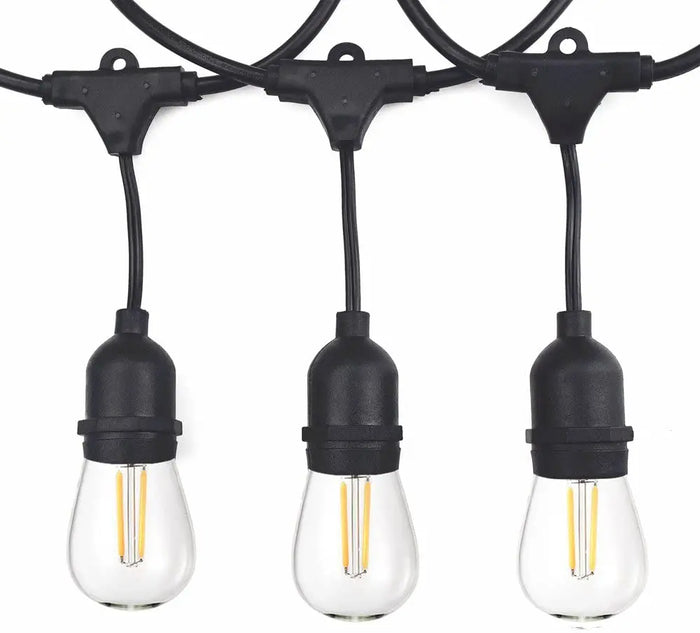 Guirlande lumineuse extérieure 15m LED E27 blanc chaud étanche
