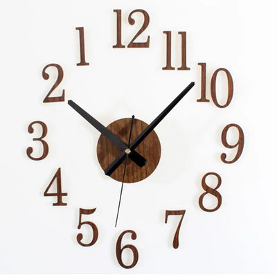 Horloge murale rétro acrylique or