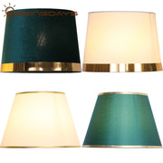 Abat-jour de lampe de chevet en tissu doré, design moderne pour chambre à coucher