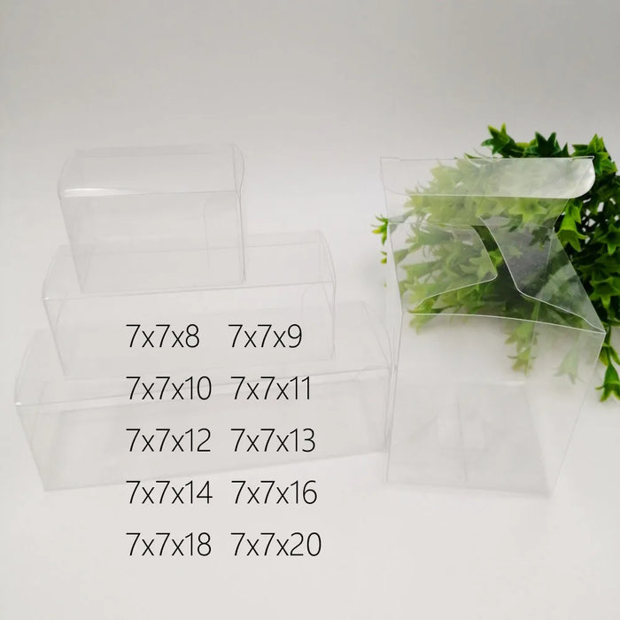 Boîte de rangement transparente PVC pour bijoux vue de face