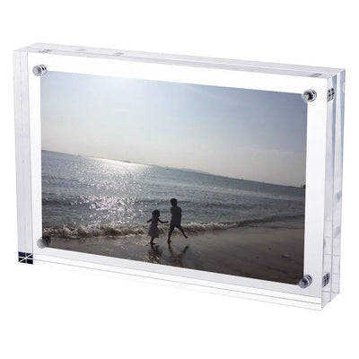 Cadre photo magnétique transparent double face en plexiglas acrylique
