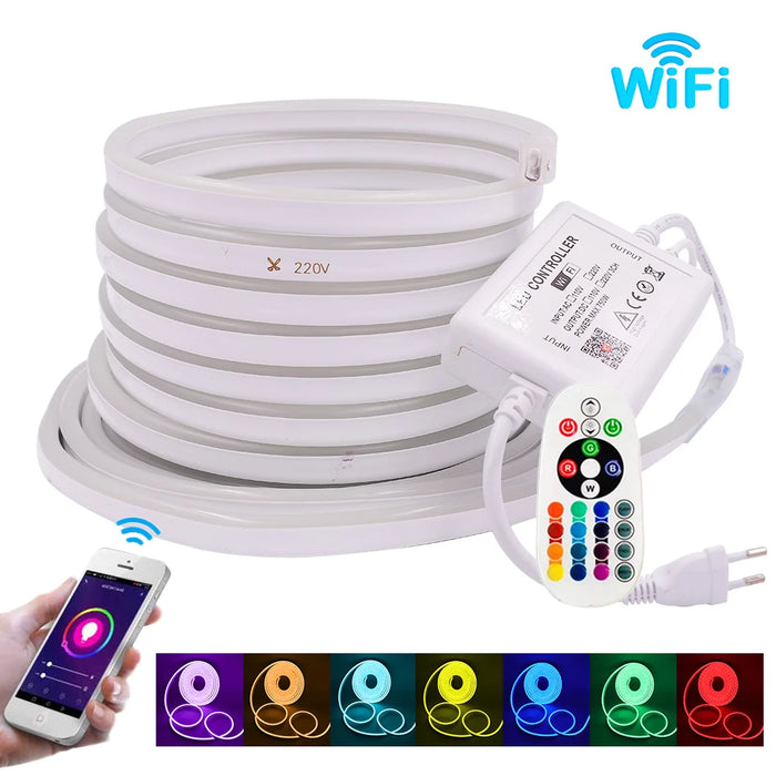 Lampe néon LED étanche WiFi 220V éclairage extérieur Ombre Interieur