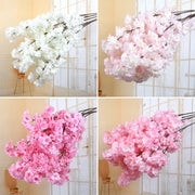 décoration intérieure branchettes fleurs cerisier artificielles soie blanches roses multiples pétales