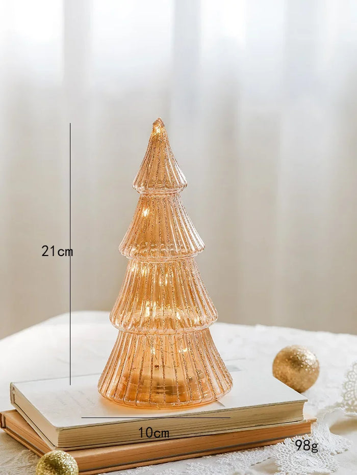 ornement noël lumineux moderne transparent étoile flocons bonhomme neige décoration table festive