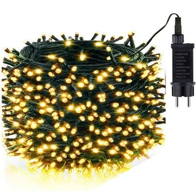 Guirlande lumineuse LED blanc chaud pour mariage extérieur