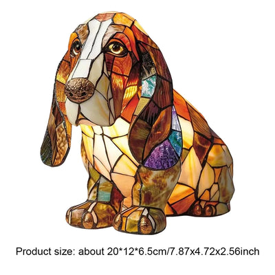 lampe poser animal multicolore mosaïque verre art deco base solide