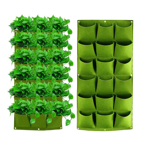 sacs culture plantes suspendus panneau pots jardinière murale verticale poches feutre tissu rustique naturel