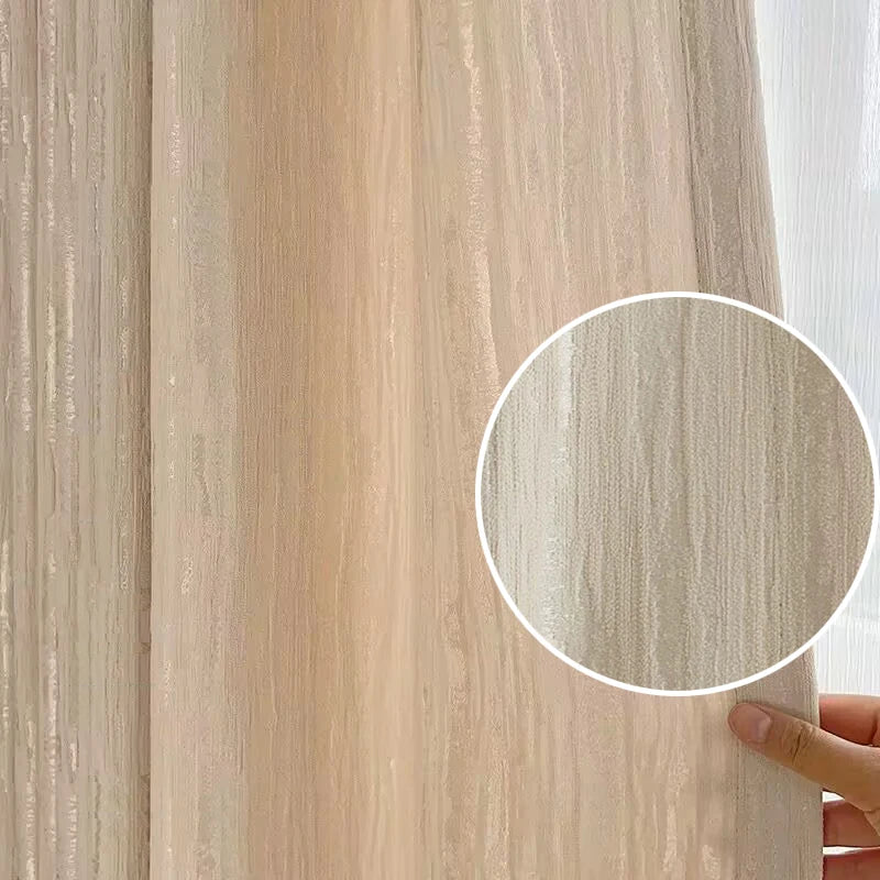 Rideau à crochets couleur crème