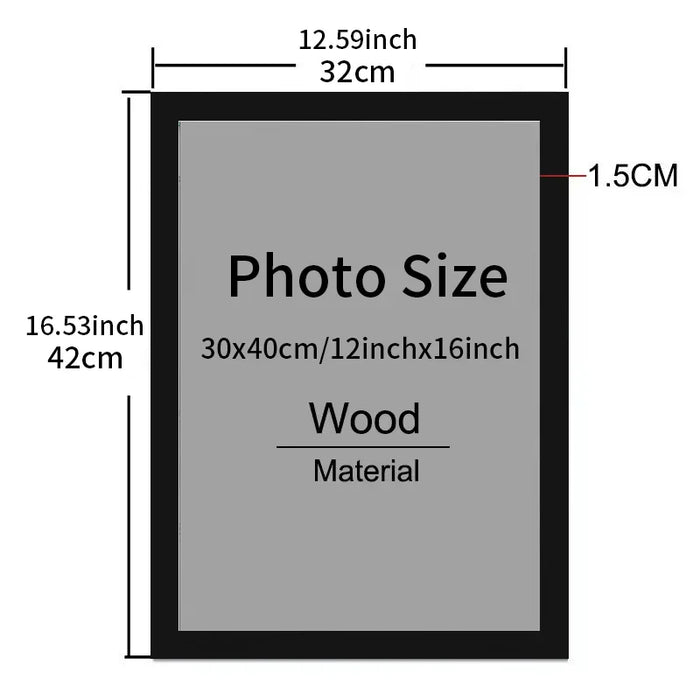 Cadre photo noir et blanc 30x40 cm abstrait moderne