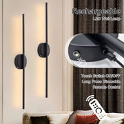 Applique murale LED sans fil rechargeable 50cm ou 80cm pour chambre à coucher avec télécommande