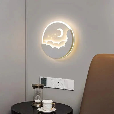 Applique murale LED blanche design salon moderne