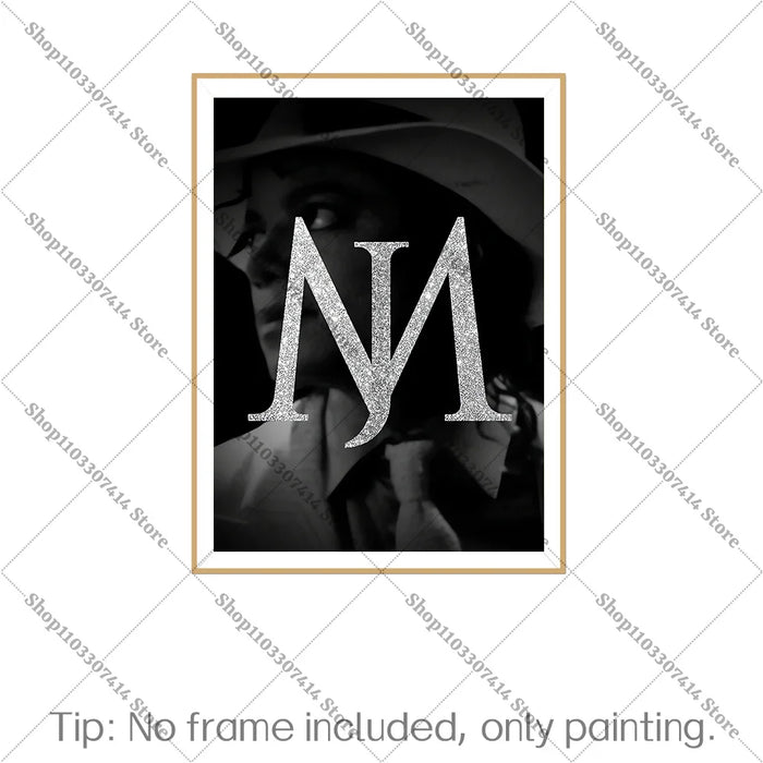 affiche murale MJ pop art photo noir blanc decoration maison 30x40cm erotique minimaliste