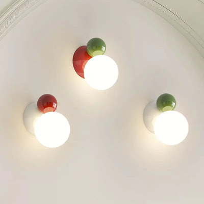 Applique murale LED en métal rouge pour décoration intérieure moderne