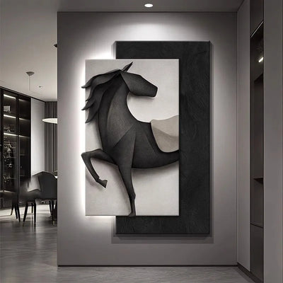 Applique murale LED cheval moderne en aluminium pour décoration d'entrée