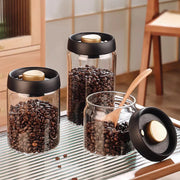 Pot en verre sous vide pour café, thé et céréales - Conservation hermétique - Ombre Interieur