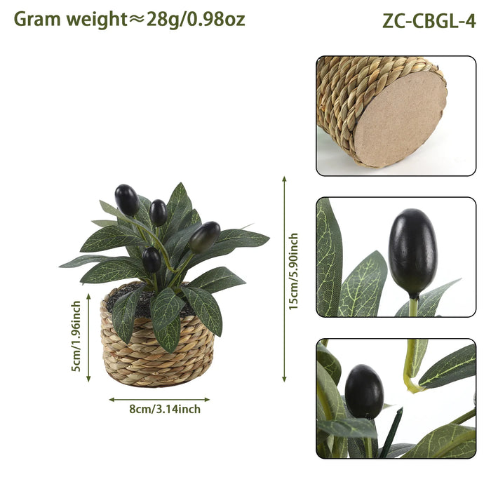 plante artificielle arbre olivier pot vert foncé olives noires décoration intérieure anniversaire chambre table
