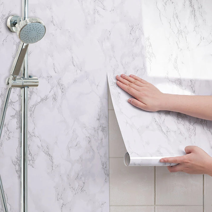 Papier peint adhésif imperméable motif moderne pour salle de bain