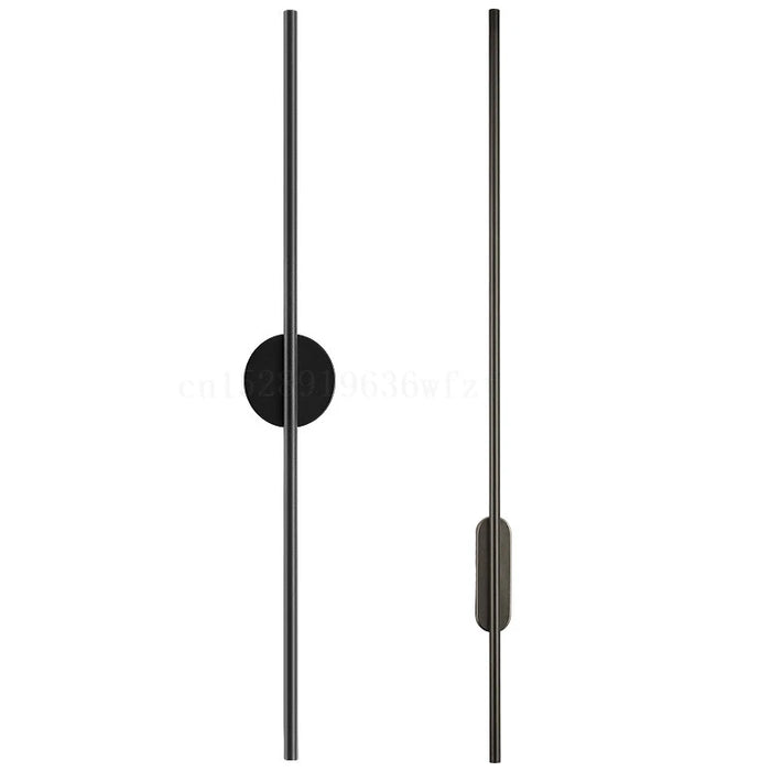 Applique murale LED noire design linéaire moderne