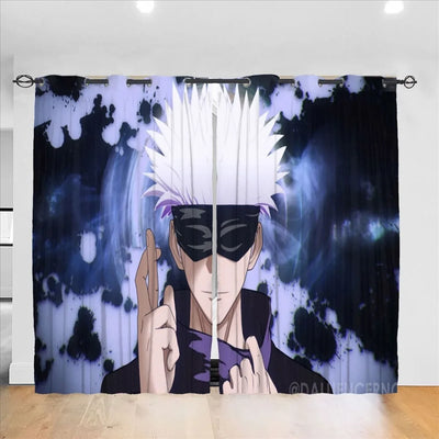 Rideau occultant Jujutsu Kaisen avec impression 3D manga japonais sur fenêtre