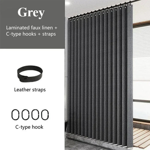rideau douche gris texturé lin imperméable moderne respectueux environnement 180cm 200cm