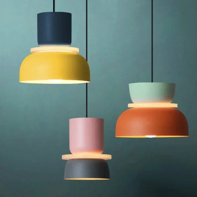 Lampe de chevet suspendue LED macaron nordique en metal