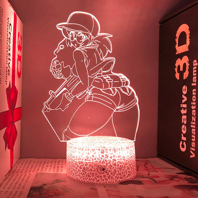 Veilleuse LED Metal Slug personnalisable en métal et acrylique pour chambre d'ado