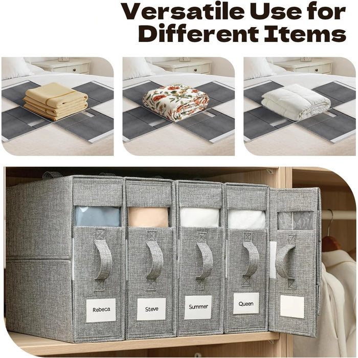 Boîte de rangement draps pliable verte avec poignées - Ombre Interieur
