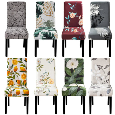 Housse de chaise imprimée extensible spandex pour cuisine