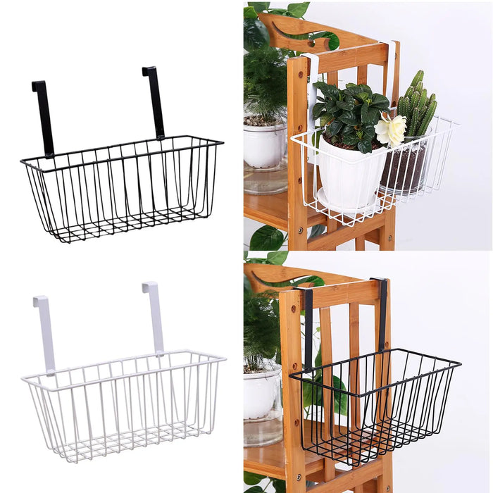 Panier de rangement suspendu en fer blanc pour cuisine