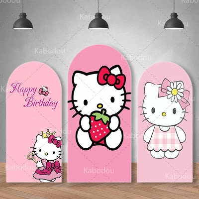 Décoration Hello Kitty anniversaire enfant fond photo
