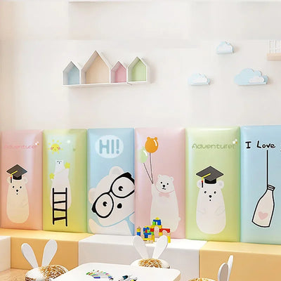 Autocollant mural tête de lit rose pour chambre de fille