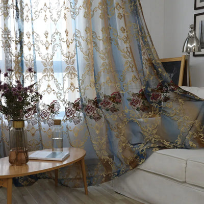 Rideau en tulle noir translucide pour chambre à coucher