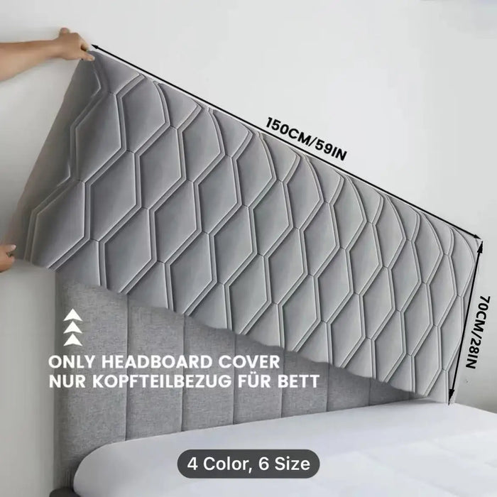 Housse de protection pour tête de lit en coton doux blanc sur chevet