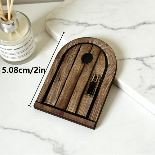 décoration murale porte miniature bois naturel rustique halloween noël anniversaire enfant vintage marronclair poignée