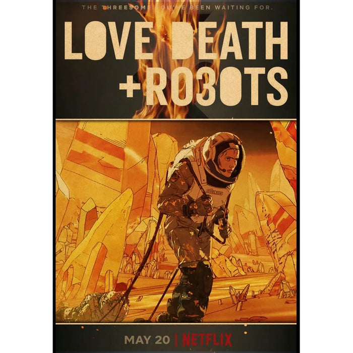 Détail de l'affiche Love Death and Robots avec impression encre imperméable