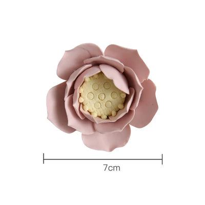 décoration murale céramique fleur lotus magnolia vert rose gris moderne salon chambre coucher