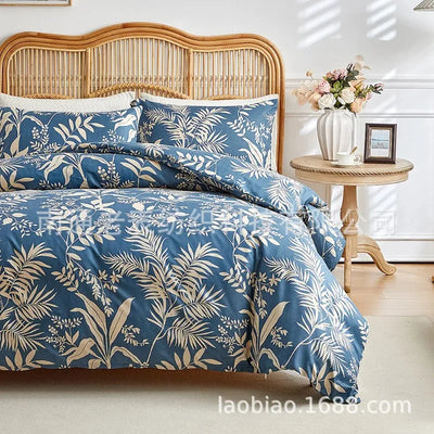 Housse de couette 240x260 cm en polyester coloré sur un lit