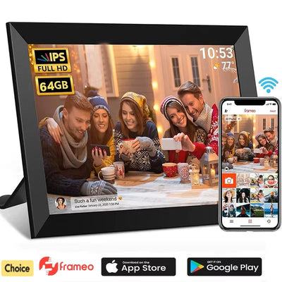 Cadre photo numérique WiFi 10,1 pouces écran tactile HD