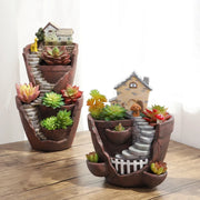 pots plantes decoratifs miniature maison figurines succulentes rustique jardinintérieur