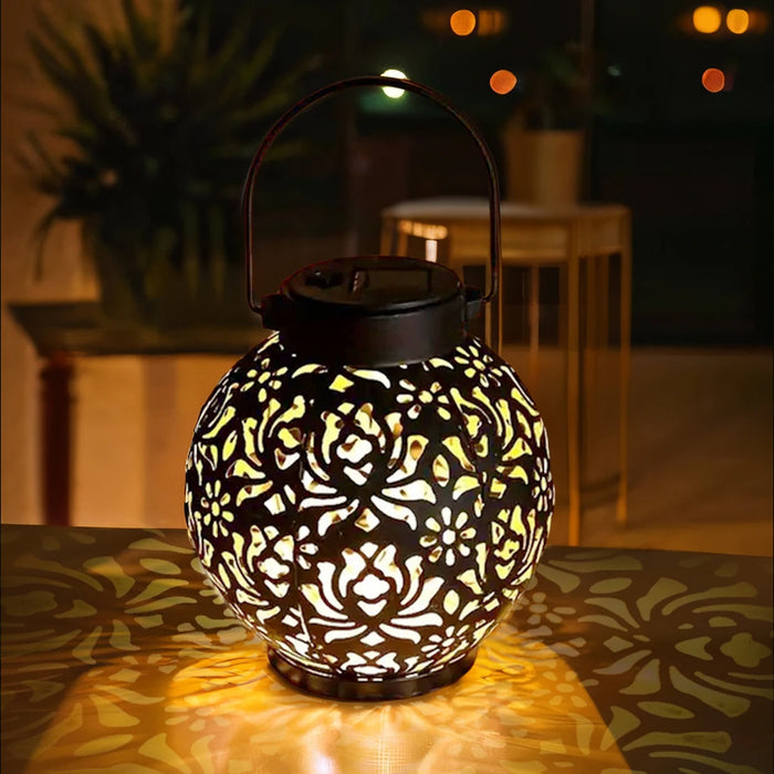 lanterne solaire bronze oiseaux volants ampoules led interrupteur on off énergie solaire résistante intempéries