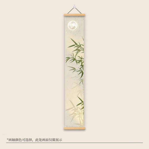 tapisserie murale art japonais feuilles bambou oiseaux fleurs vert beige décoration salon chambre zen