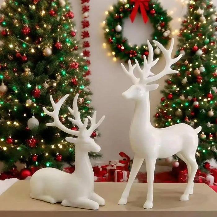 Sculpture de cerf de Noël élégante en plastique de haute qualité