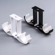 Support de tringle à rideau double montage plafond aluminium noir mat ou blanc 28mm