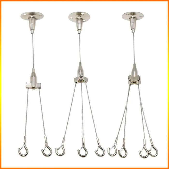 Kit suspension luminaire réglable acier inoxydable Ombre Interieur