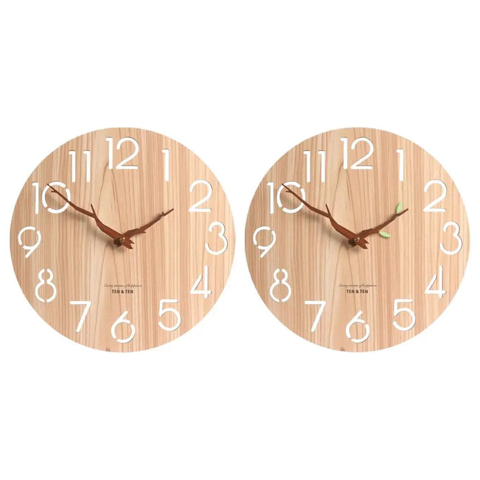 Horloge murale en bois 30 cm design moderne noire