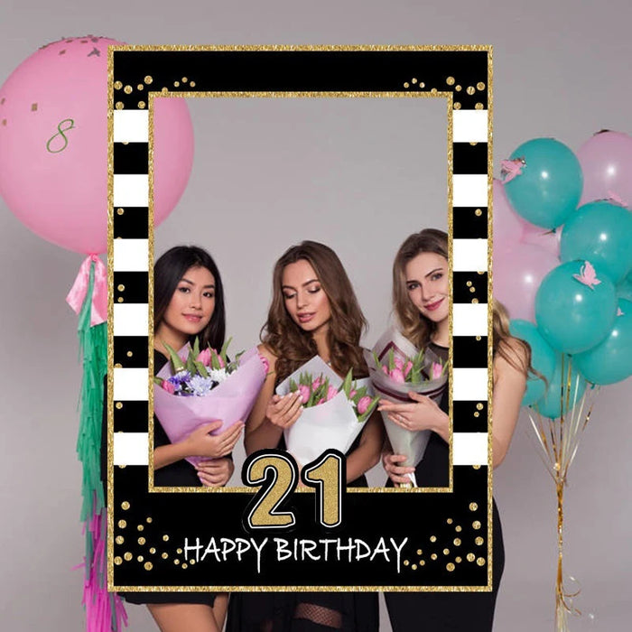 Cadre photo anniversaire en papier vert menthe pour décoration de fête