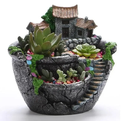 Cache-pot résine Groot blanc pour succulentes