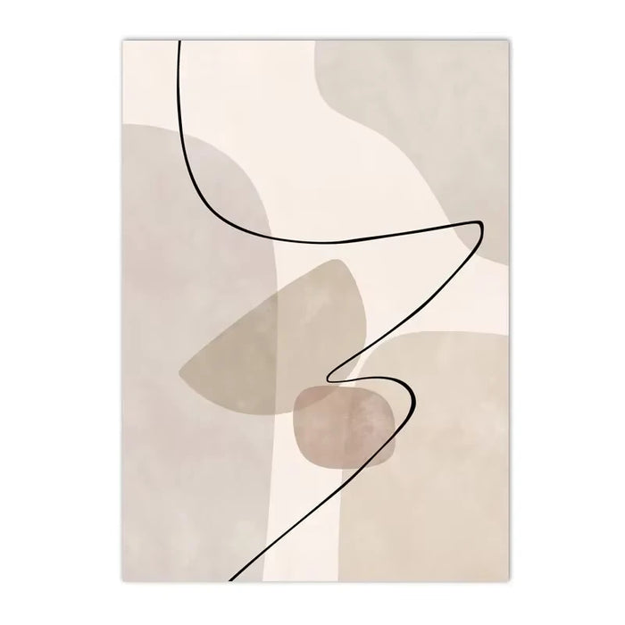 tableau abstrait géométrique moderne toile beige noir blanc minimalisteintérieur decoration20x30cm40x60cm