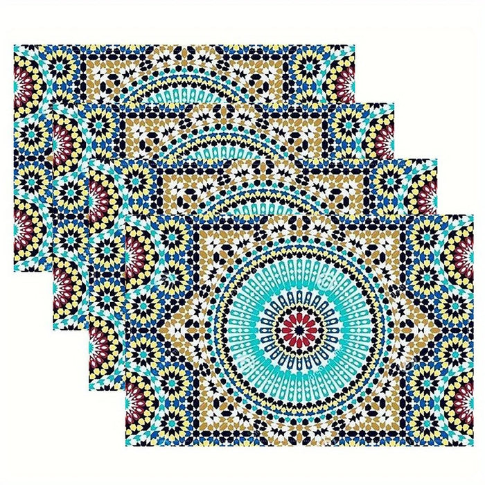 Dessous de plat marocain noir 30x40cm sur table moderne